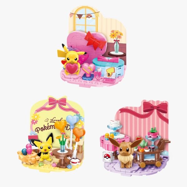 Qman 寵物小精靈 寶可夢 蝴蝶結系列積木 (比卡超 / 比超 / 伊貝)