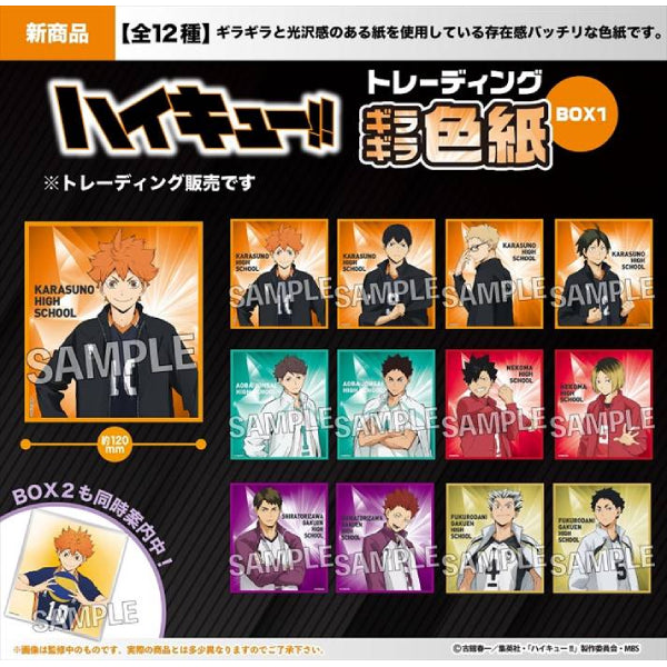 《排球少年》 Glitter 色紙系列 BOX 1 (一套12款) (2024年7月再販版本)