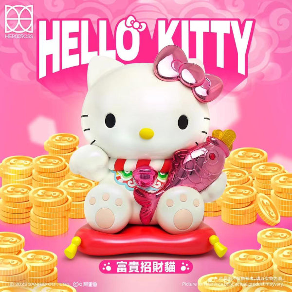 Herocross - WPP# 007 Hello Kitty 招財貓景品模型 (粉紅色 / 銀色)