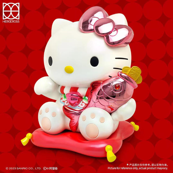 Herocross - WPP# 007 Hello Kitty 招財貓景品模型 (粉紅色 / 銀色)