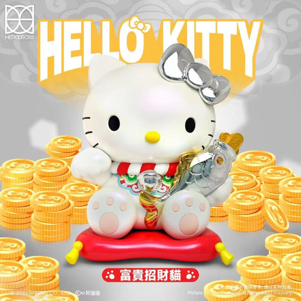 Herocross - WPP# 007 Hello Kitty 招財貓景品模型 (粉紅色 / 銀色)