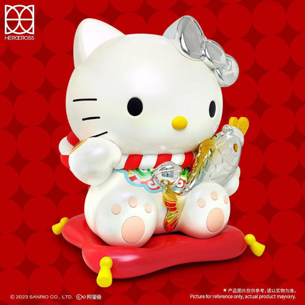 Herocross - WPP# 007 Hello Kitty 招財貓景品模型 (粉紅色 / 銀色)