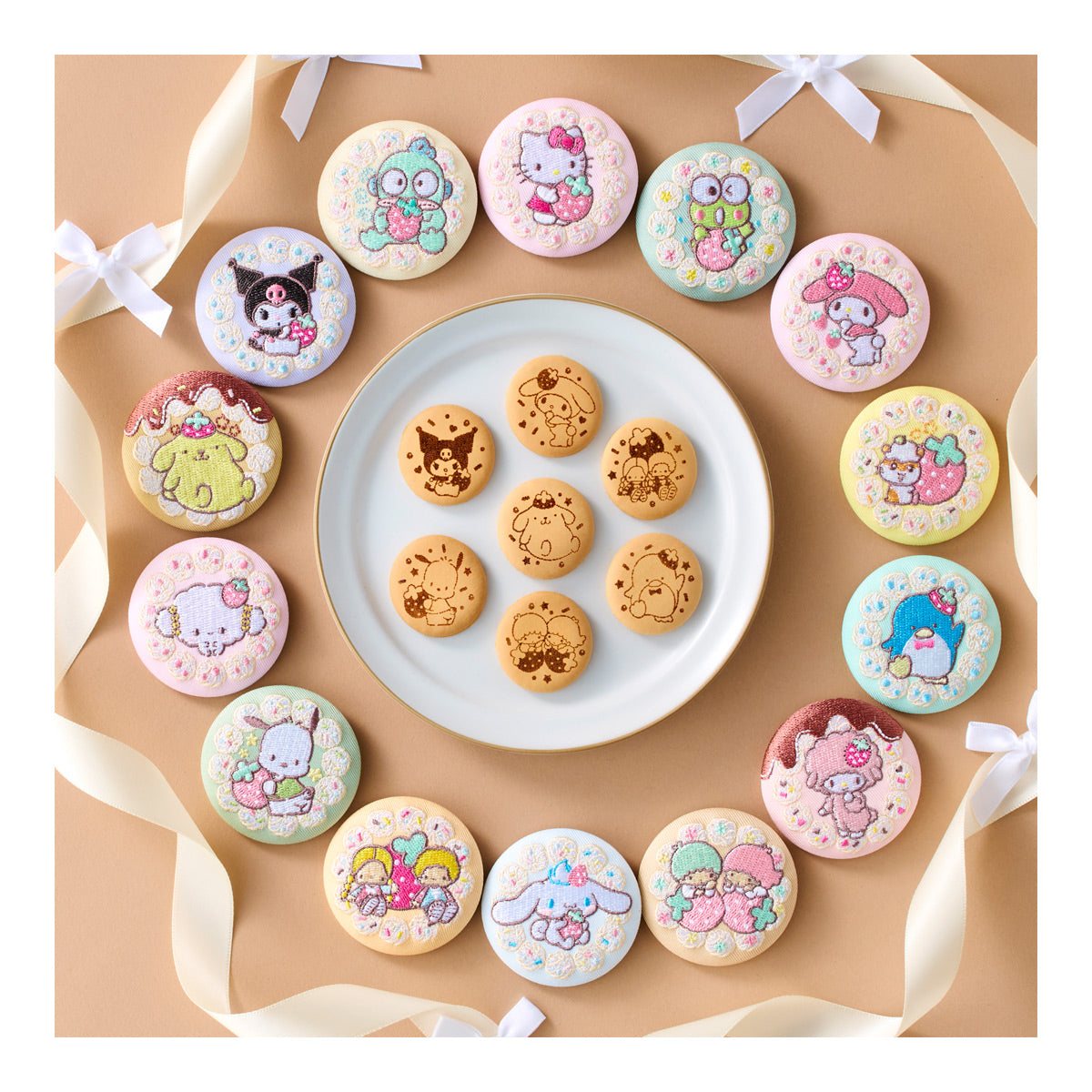 SANRIO CHARACTERS 餅乾刺繡襟章 第4彈 (一盒12包)
