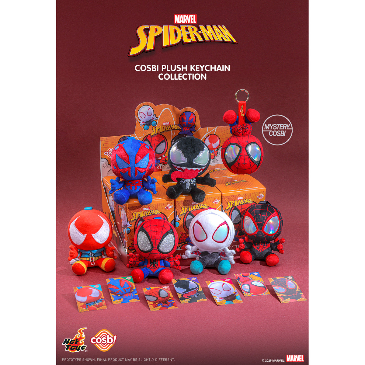 Marvel 蜘蛛俠系列 Cosbi 毛絨鎖匙扣 (一盒6個)