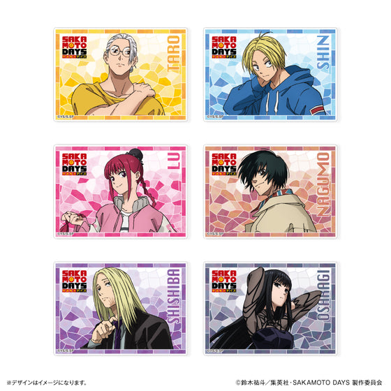 《坂本日常》彩繪玻璃風格亞加力卡 (一套6款)
