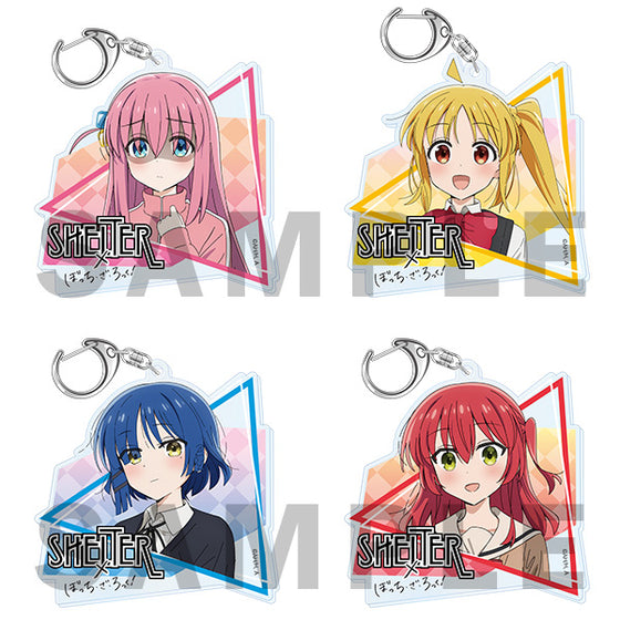 SHELTER x 孤獨搖滾 亞加力鎖匙扣 (後藤一里 / 喜多郁代 / 山田涼 / 伊地知虹夏)