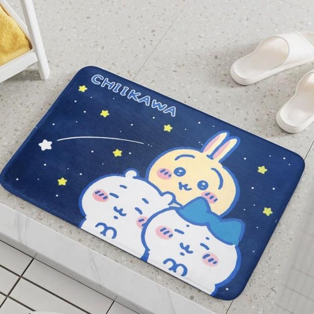 Chiikawa 吉伊卡哇 止滑絨毛腳踏墊 (星星款)