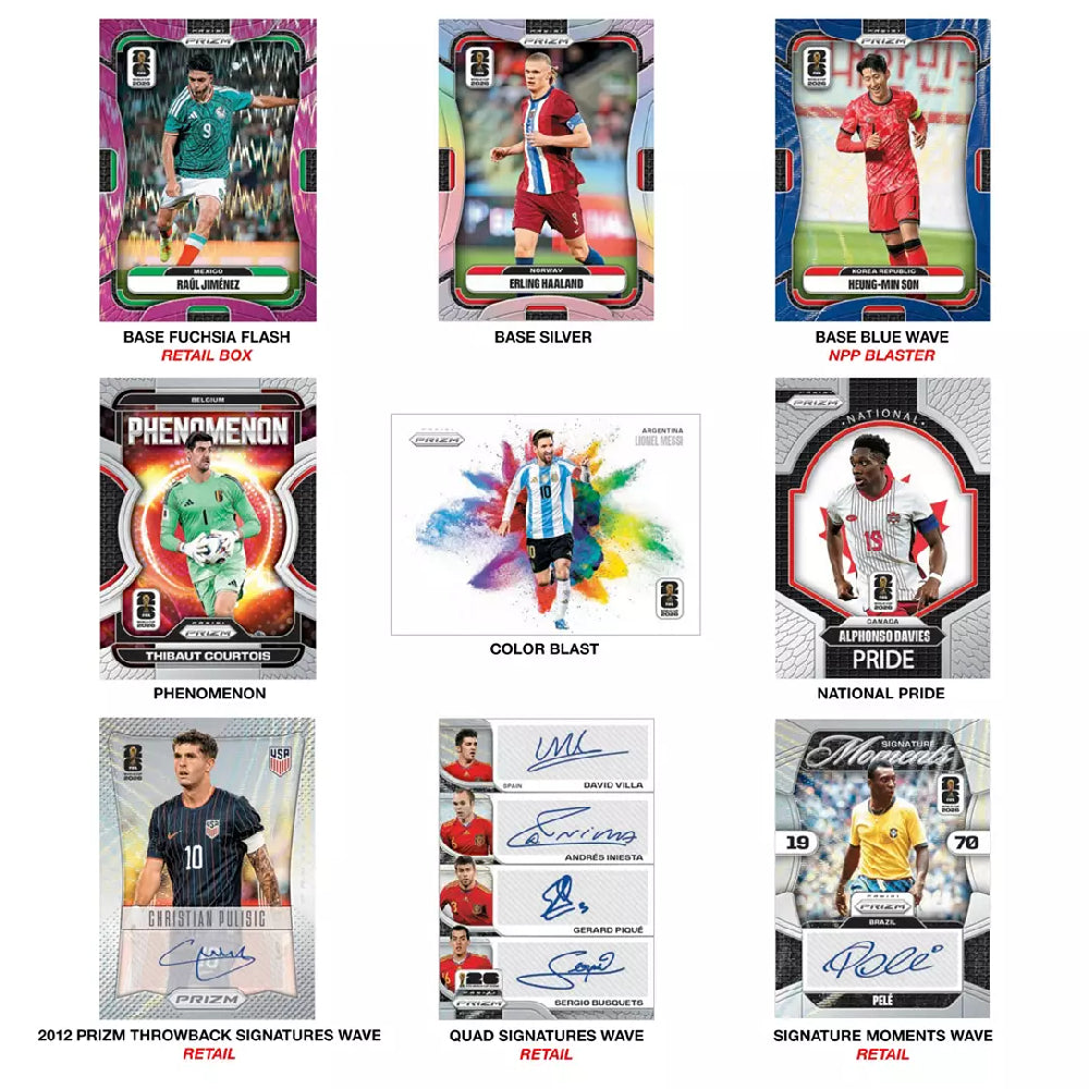 2025 - 26 Prizm World Cup Soccer Blaster 世界盃足球 收藏卡牌 (手雷版)