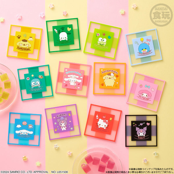 Sanrio 角色杯墊含橡皮糖 (一盒12個)