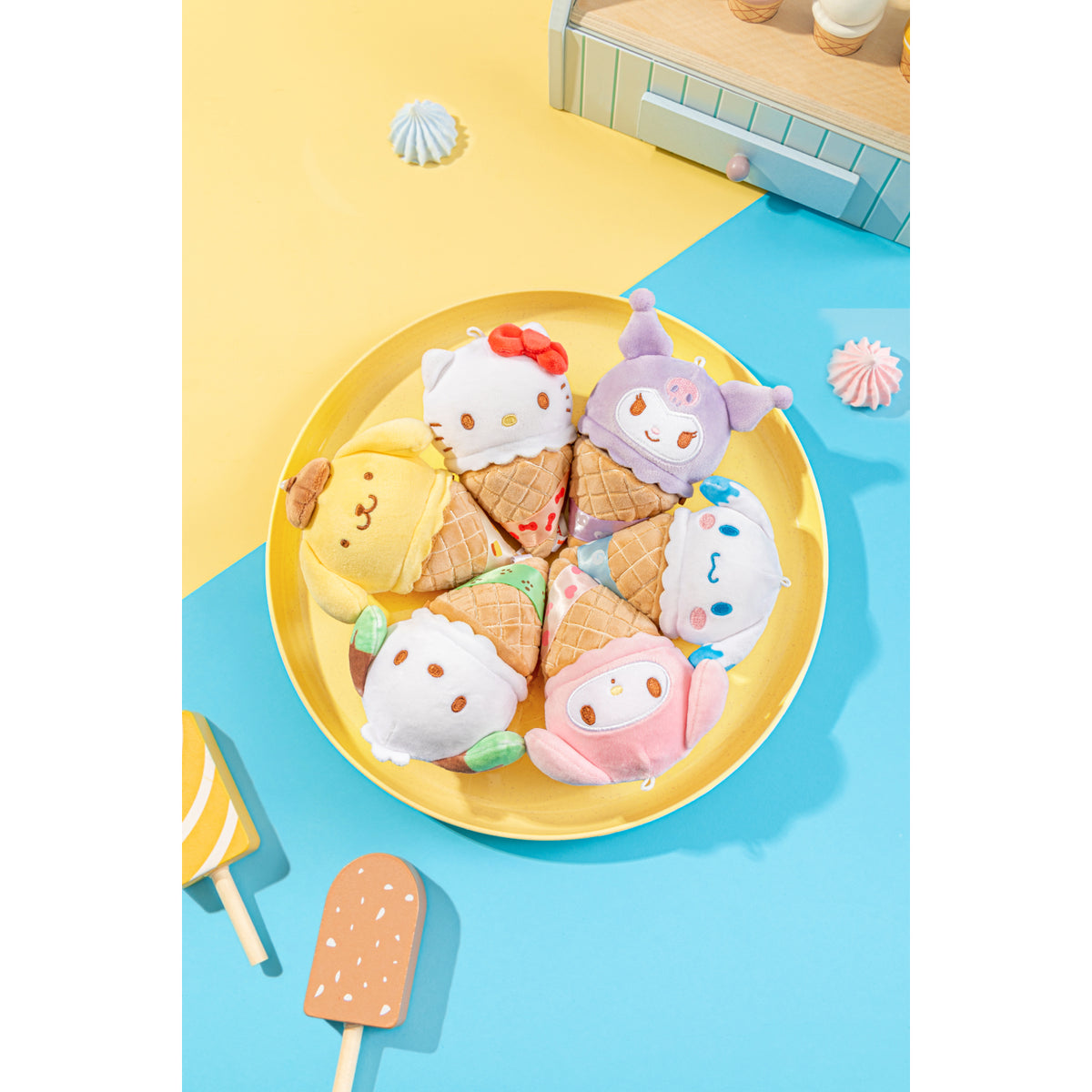 Sanrio characters雪糕筒系列毛絨捏捏樂 (一套6款)