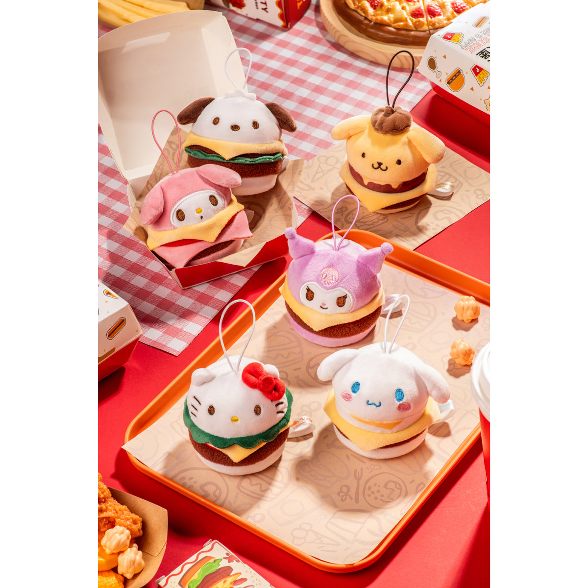 Sanrio characters漢堡包系列毛絨捏捏樂 (一套6款)