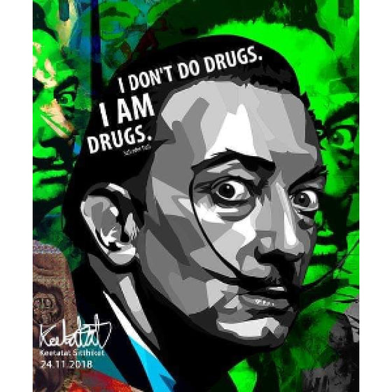 Drawing (薩爾瓦多·達利 Salvador Dali - I don't do drugs. I am drugs.)