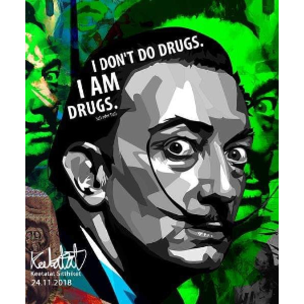 Drawing (薩爾瓦多·達利 Salvador Dali - I don't do drugs. I am drugs.)