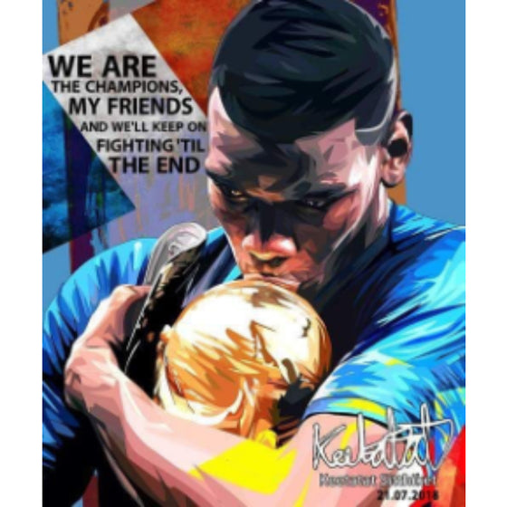 Pop Art Wall Decoration Drawing (Pogba - We are the Champions) 掛畫