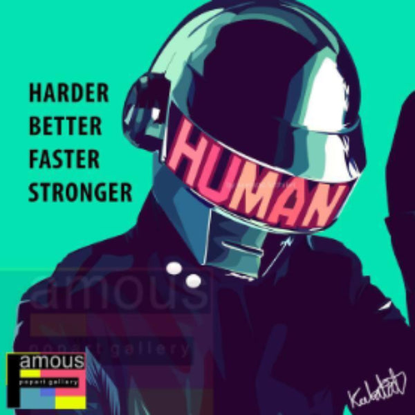 Drawing (Daft Punk green)