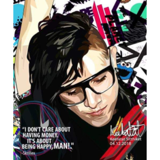 Drawing (Skrillex - I don't care about having money)