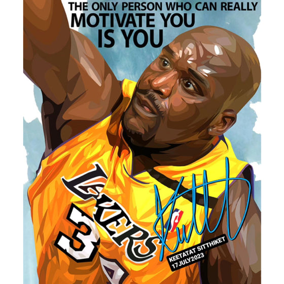 Pop Art Wall Decoration Drawing (Shaquille O'Neal - The only person who can really motivate you is you) 掛畫