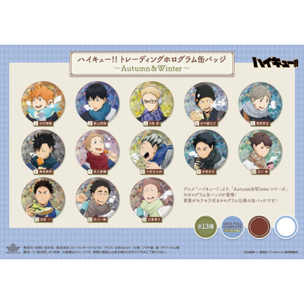 《排球少年》 Holographic Autumn & Winter 襟章 (一套13款) (2025年3月再販版本)
