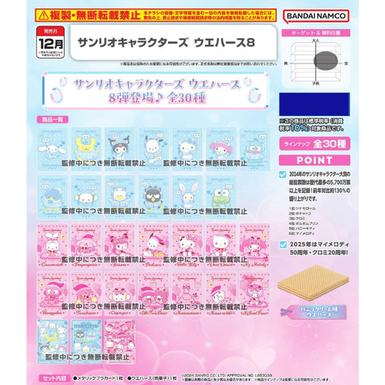 Sanrio 角色 威化卡 第八彈 (一盒20包)