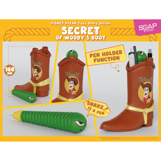 迪士尼彼思胡迪牛仔靴筆筒 + 蛇筆