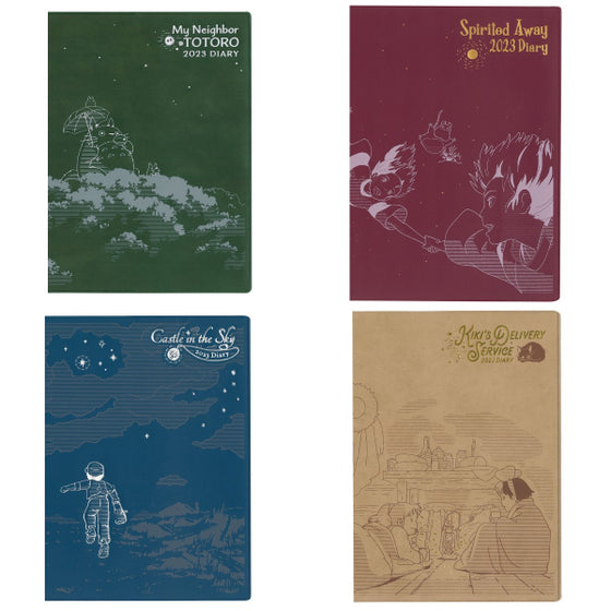 2023年 行事曆 大尺寸 SCHEDULE BOOK - 吉卜力動畫系列 (OTR-07 龍貓 / OCR-02 千與千尋 / OLR-04 天空之城 / OMR-07 魔女宅急便)