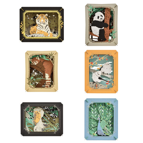 紙劇場 動物系列 (老虎 / 大熊貓 / 小熊貓 / 長尾山雀 / 鯨頭鸛 / 孔雀)