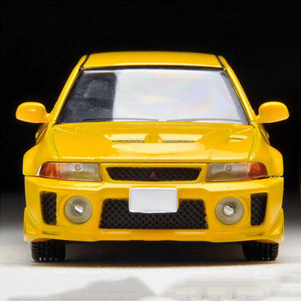 TLV-N187a Lancer GSR Evolution V Yellow Tomica Diecast Car Model Front