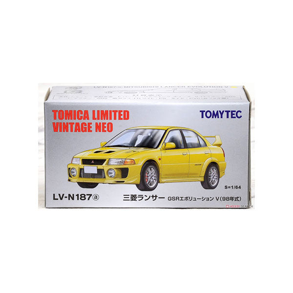 TLV-N187a Lancer GSR Evolution V Yellow Tomytec Diecast Car Model