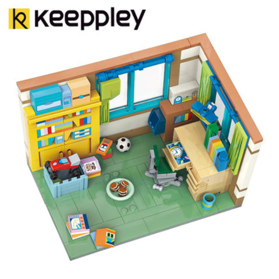 Qman 積木 多啦A夢 大雄房間