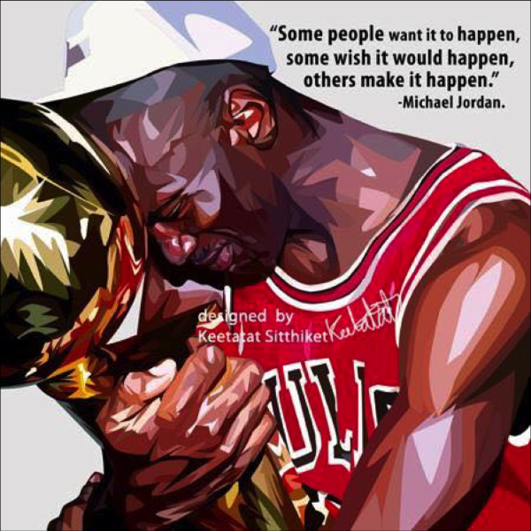 Drawing (Michael Jordan - White)