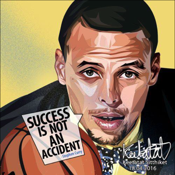 Drawing (Stephen Curry Success Is Not An Accident)