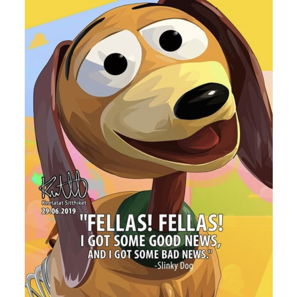 Pop Art Wall Decoration Drawing (Slinky Dog)