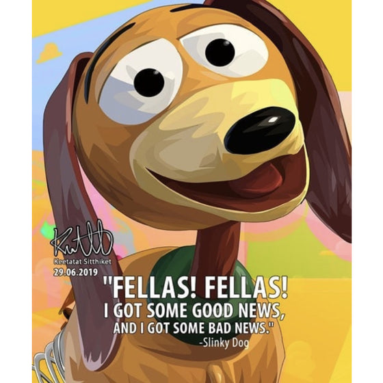 Pop Art Wall Decoration Drawing (Slinky Dog)