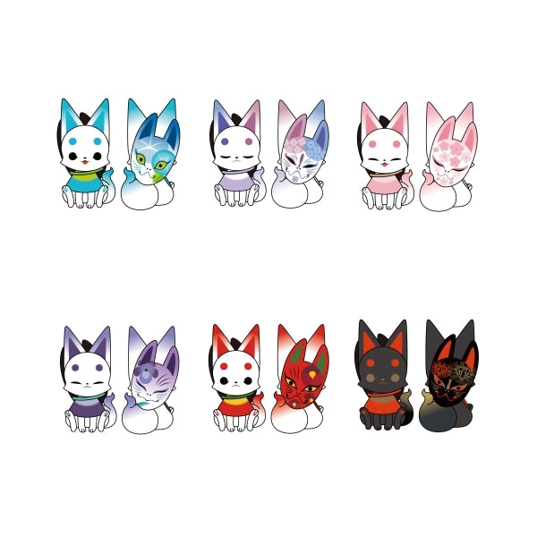 Flower color kogitsune mascot (Set of 6)