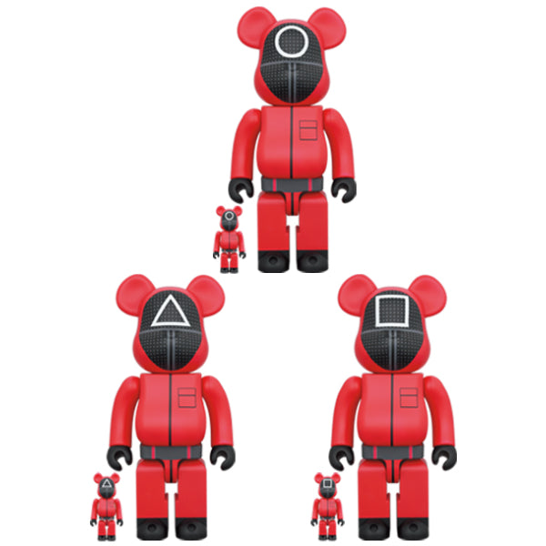 BE@RBRICK 魷魚遊戲 守衛 (100% / 400%) (○ / △ / □)