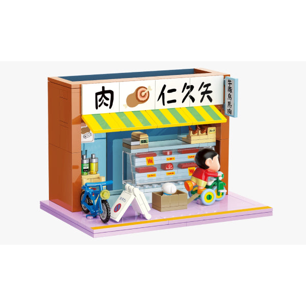 Qman 蠟筆小新 買東西記造型積木