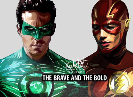 Drawing (Green Lantern VS The Flash)_Art_Arteria - Up-Next