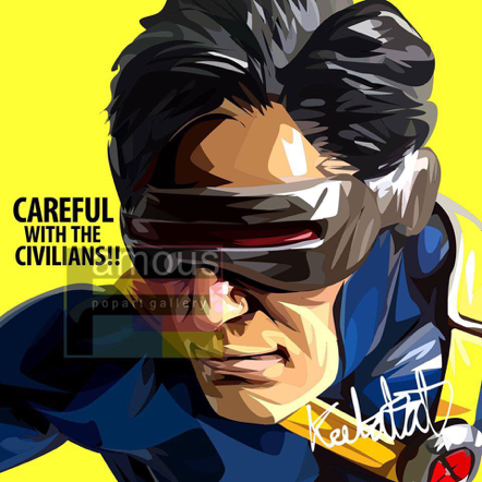 Pop Art家居牆身裝飾海報藝術掛畫-Marvel Xmen鐳射眼