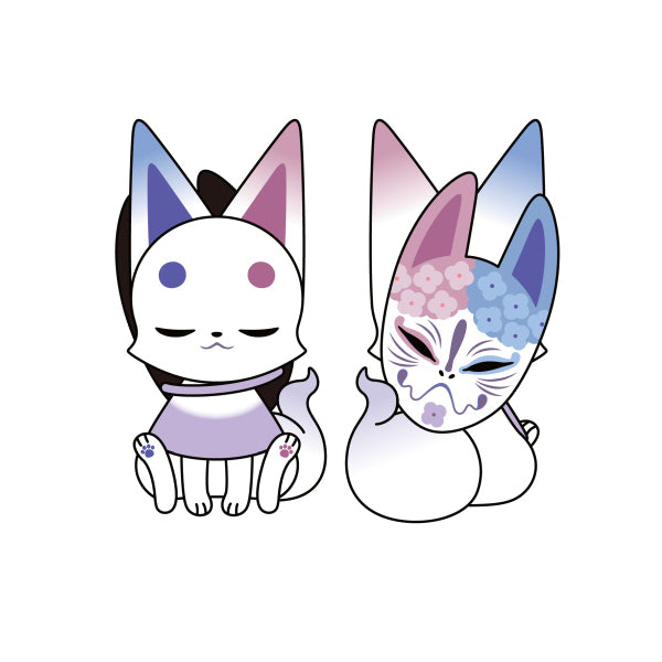 Flower color kogitsune mascot (Set of 6)