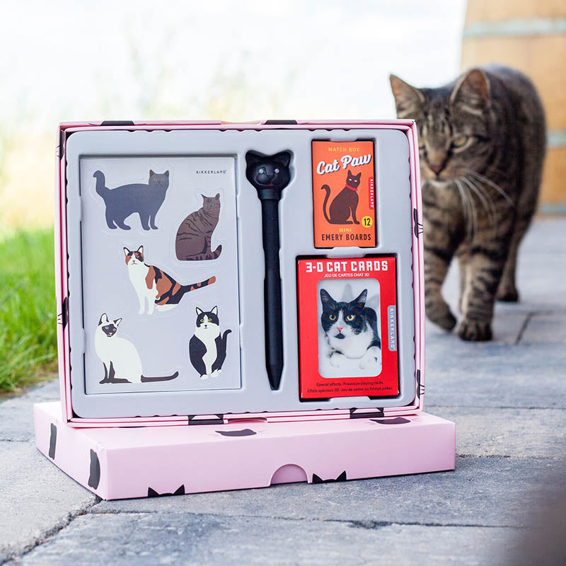 Cat Lovers Gift Set (Magnet, Poker Card, Match Box)