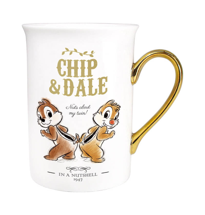 Disney Gold Mug Elegant Tea Coffee Cup Chip & Dale 2018 A/W | Up-Next HK Online Store