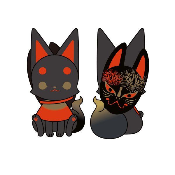 Flower color kogitsune mascot (Set of 6)
