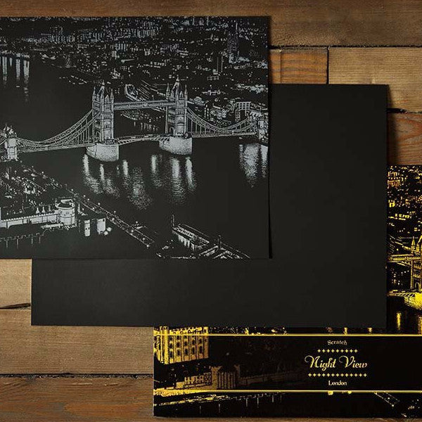 Lago Scratch Art Drawing City Night View Berlin Foil Tourist Souvenir