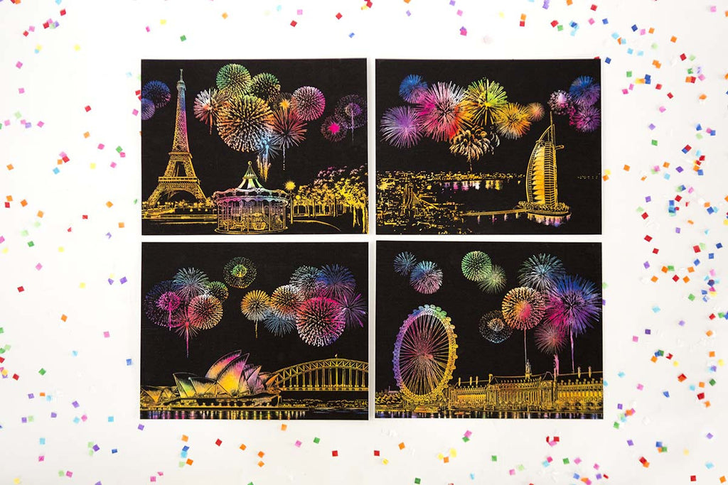 Scratch Coloring - Night View Fireworks_Art, Fun :)_LAGO - Up-Next