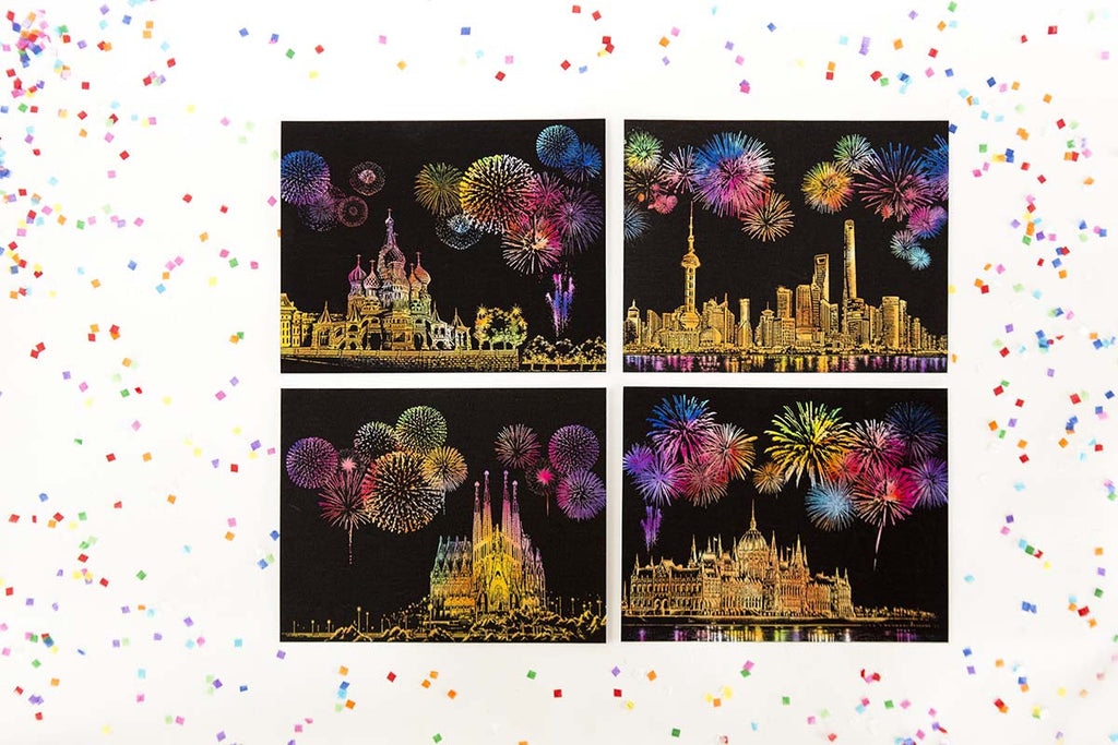 Scratch Coloring - Night View Fireworks_Art, Fun :)_LAGO - Up-Next