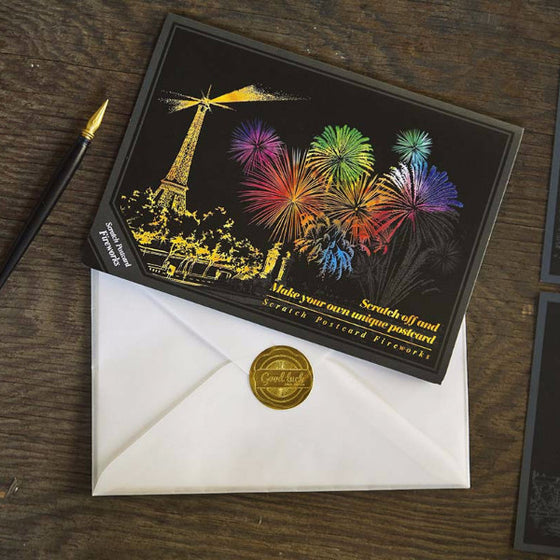 Scratch Postcard - Fireworks_Art, Fun :)_LAGO - Up-Next
