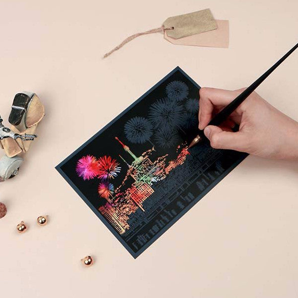Scratch Postcard N Seoul Tower - Fireworks_Art, Fun :)_LAGO - Up-Next