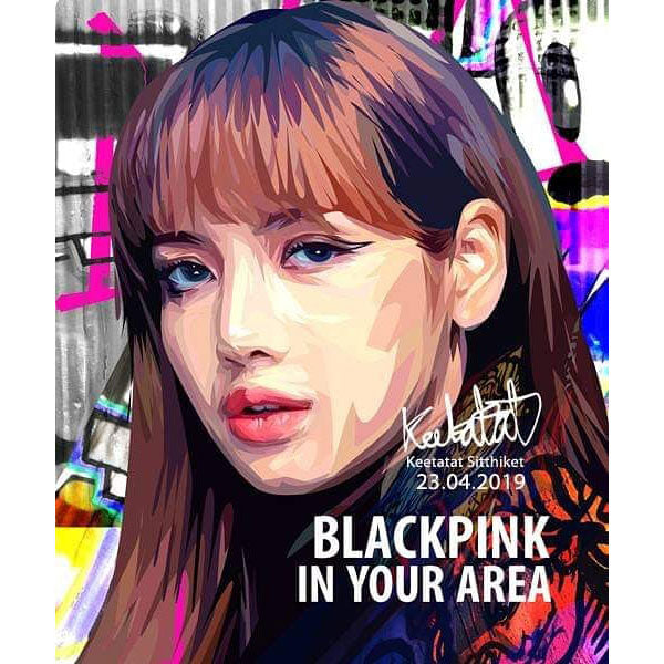 Blackpink Lisa Korea Pop Art Poster Wall Decoration Drawing GirlGroup