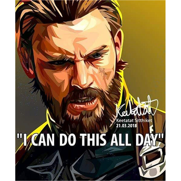 Drawing (Captain America - I can do this all day)_Art_Arteria - Up-Next