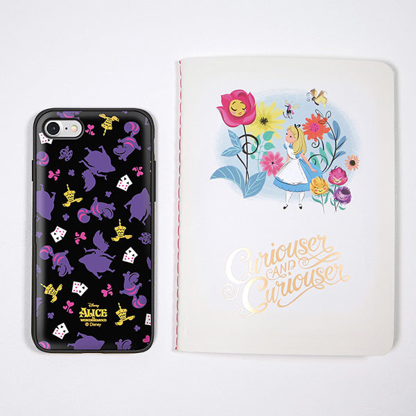Disney Alice in Wonderland Bumper Card Holder Mirror iPhoneX XR XS Case 愛麗絲超輕防跌手機殻